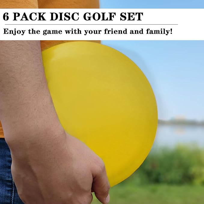 GOOSO Disc Golf Driver | Flying Golf Discs Set of 6 for Beginners – DIY Your Discs