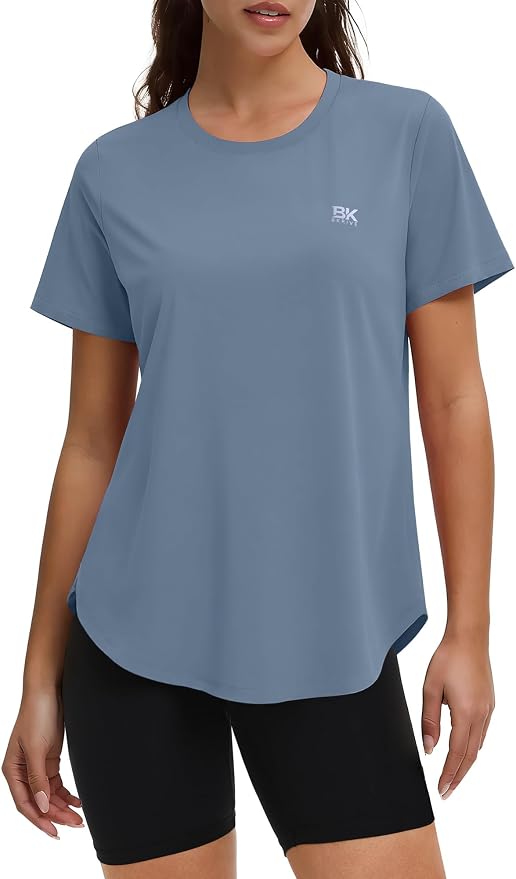 BKRIVE Workout Tops for Women UPF 50+ Quick Dry Shirts (S-3XL) | Ideal for Hiking, Yoga, Running, Gym workouts, Pilstes, Tennis & Travel. Lightweight, Breathable & Moisture wicking