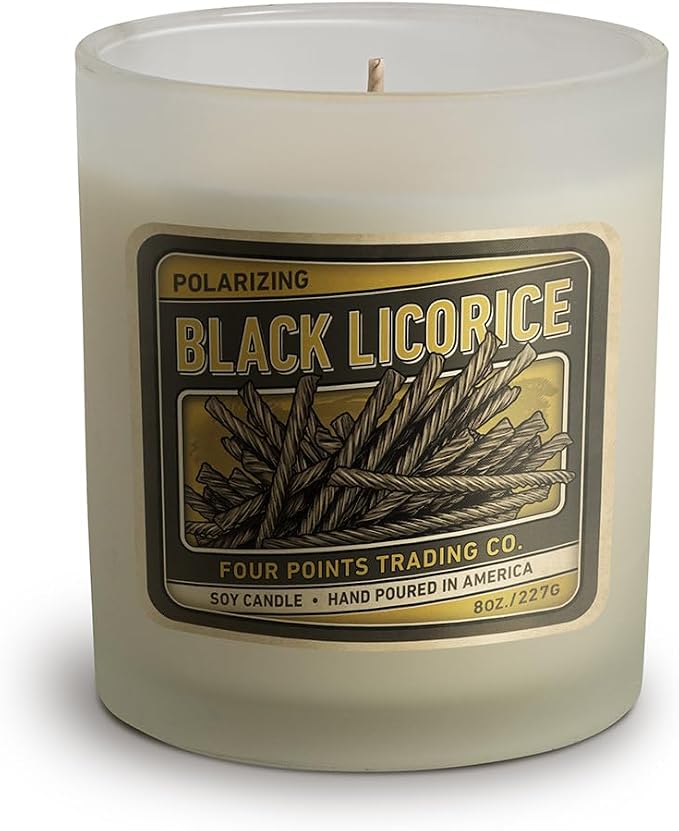 Black Licorice Scented Candle, 8 Oz. Handcrafted Soy Wax Candles for Men & Women, Fragrant Aromatherapy Candle with Jar, Unique Room Scents, Relaxing Home Essentials for Mom, Daughter or Friend