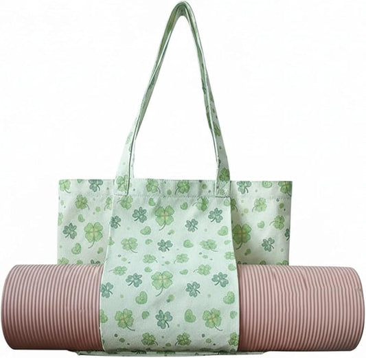 Yoga Mats bag for Women, Canvas Bags for Yoga Mat & Blocks Women, Floral Gym Valentine's Day Gifts for Yoga Lover