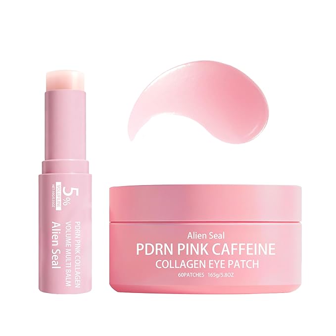 PDRN Pink Collagen Volume Multi Balm | All In One Volufiline, PDRN, NAD Stick for Youthful-Looking, Helping Look of Fine Lines, Firming Care, Anti-Aging Care | For Under-Eyes (Eye cream + Eye mask)