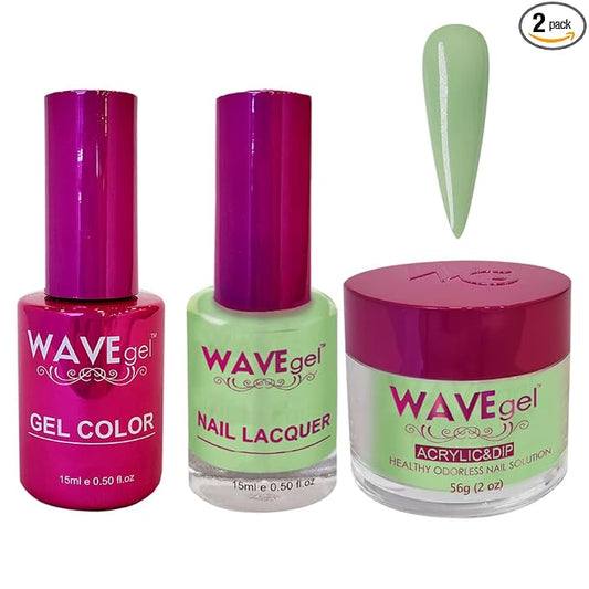 WAVEGEL Soak-Off Gel, Nail Lacquer & Acrylic/Dip Powder Matching Set - Princess Collection - #43 Shamrock Necklace
