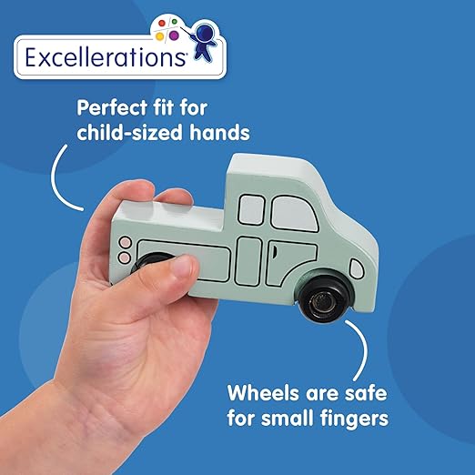 Excellerations Wooden Cars & Trucks - Set of 4