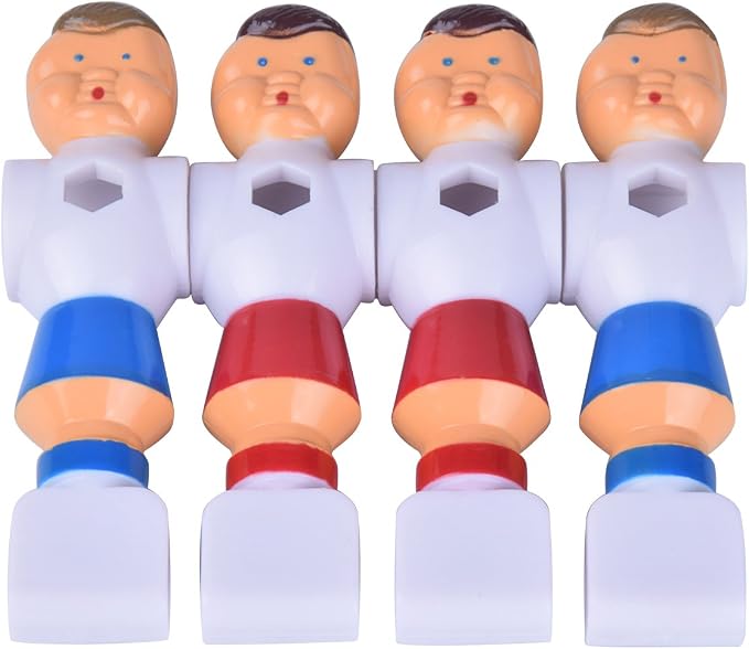 4Pcs Rod Foosball Soccer Table Football Men Player Replacement Parts(Red+Blue)