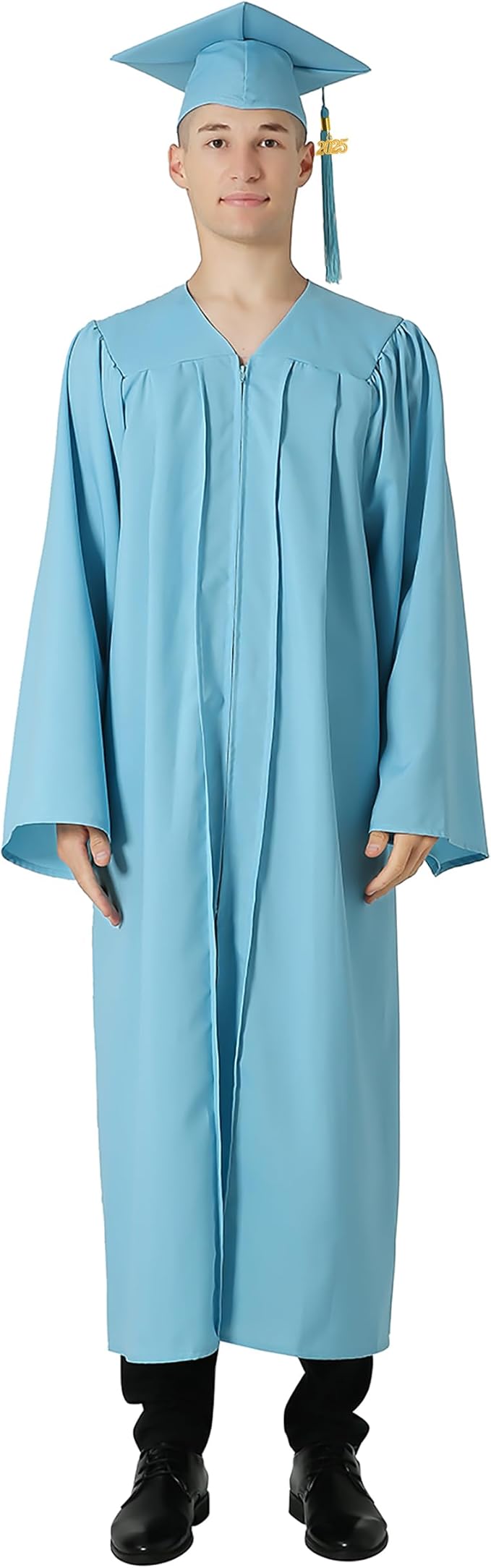 GraduationMall Matte Graduation Gown Cap Tassel Set 2025 for High School and Bachelor