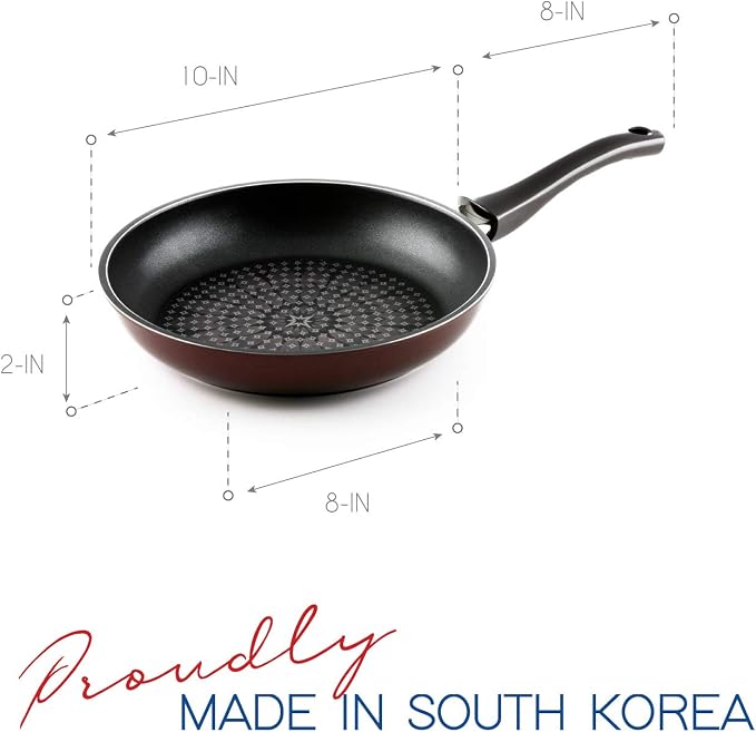 TeChef - Blooming Flower Frying Pan, with Teflon Platinum Non-Stick Coating (PFOA Free) / Ceramic Coated Outside (10 IN (26 cm))