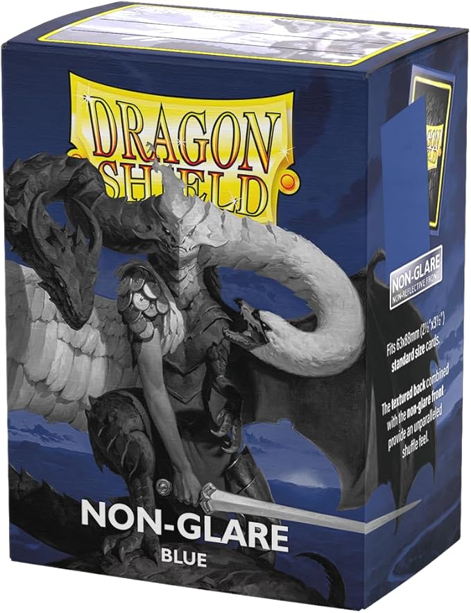 Dragon Shield | Standard Size Card Matte Sleeves | 100 CT - Non Glare Smooth & Tough Premium TCG Sleeves | Compatible with Pokemon, Flesh & Blood, One Piece & Magic the Gathering | Blue
