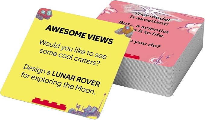 Lego Recreate Activity Cards – Tech | Build & Play Game with 30+ Activity Cards & 25 Lego Elements | Ages 6+