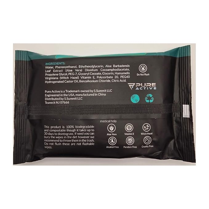 Ultimate Shower Travel Body and Face Wipes 120 Wipes 6''x8'', Biodegradable Personal Hygiene Body Cleansing Wipes for Men for After Gym Travel Camping Adult Bathing Wipes,Unscented