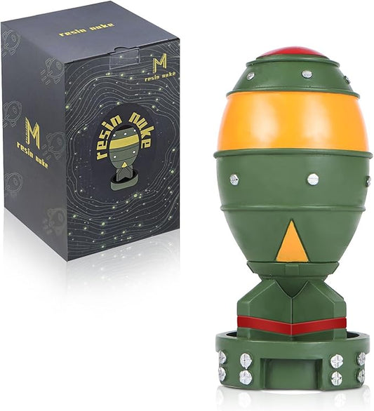 Mini Nuke Statue, Merchandise for Cosplay, Nuclear Bomb Statue, Props Decor, Gift for Friends and Gamer (Green)