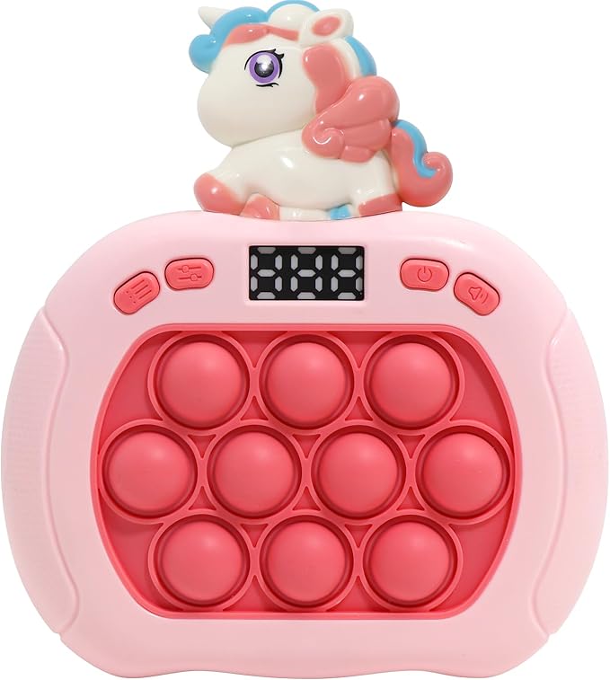 Quick Push Bubble Game,POP Toy Fast Push Game,Quick Push Pop Fidget Toys for Kids 3-12 Years Old,6 Game Mode Upgrades,Handheld Puzzle Games for Christmas,Sensory Toys (Unicorn)