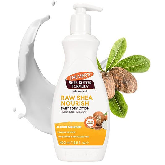 Palmer's Shea Formula Raw Shea Body Lotion, Pump, 13.5 Fl Oz (Pack of 2) - Packaging May Vary