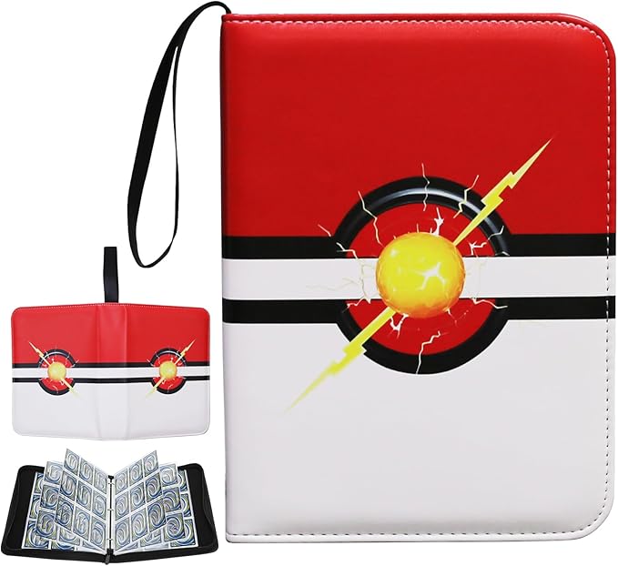 900 Pocket Trading Card Binder, 9 Pocket Card Storage Album with Zipper, Card Organizer Portfolio Book for Standard Size Trading Cards, Sports Cards and Game Cards