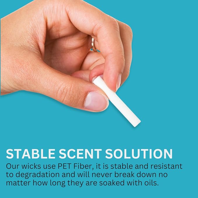 Wild Essentials Essential Oil Inhaler Tubes, 12 Pack Aromatherapy Inhaler Sticks with Wicks, Portable Nasal Diffuser Containers, Thick Medical Grade Plastic, Made in USA Travel Scent Stick Kit