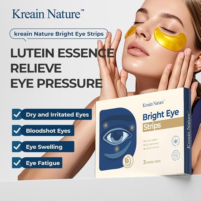 Under Eye Patches, Bright Eye Mask with Lutein for Dark Circles & Puffy Eyes, Ideal Eye Treatment Skin Care Gift for Women & Men (1 Pack/ 3 Pairs)