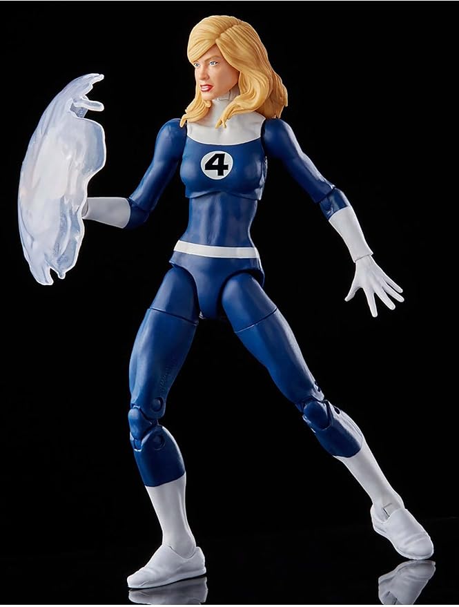 Marvel Legends Series Retro Fantastic Four Marvel's Invisible Woman 6-inch Action Figure Toy, Includes 3 Accessories , Blue