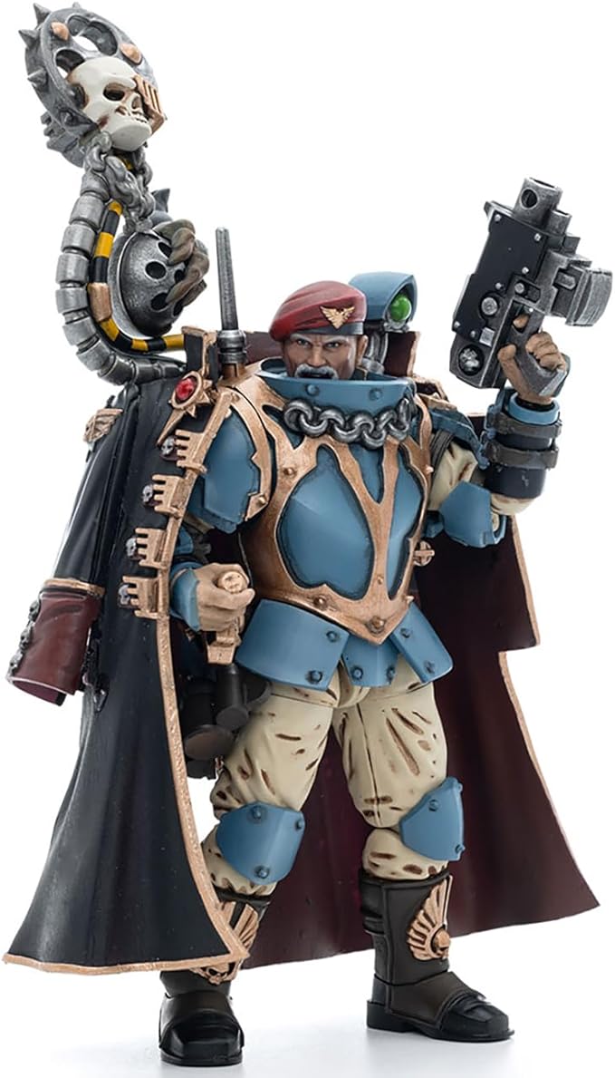 JOYTOY Warhammer 40K 1/18 Action Figures - Astra Militarum Tempestus Scions Command Squad 55th Kappic Eagles Tempestor Prime Perfect for Collectors & Decor - an Ideal Figurine Gift - JT5123