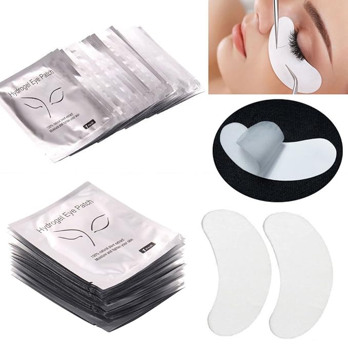100 Pairs Under Eye Pads,Lint Free Lash Extension Under Eye Patches for Eyelash Extension,Eye Mask Beauty Tool (FOX)