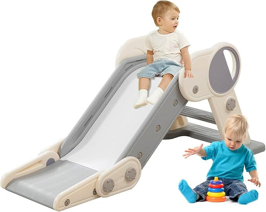 Baotree Toddler Slide,Kids Slide Playset for Toddler,Indoor Outdoor Slide Toddler Playset with Non-Slip Steps,Gift for Boys and Girls 1-2 Years (White)