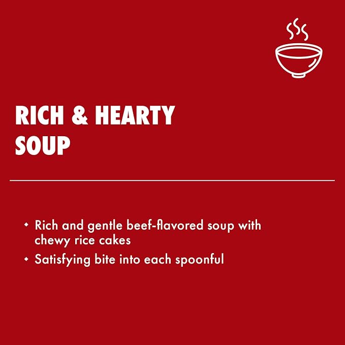 Surasang Tteokguk, Korean Rice Cake Soup, Simple and Nourishing New Year's Soup 6.3 Ounce, Pack of 6 | Simple and Nourishing New Year's Soup 6.3 Ounce, Pack of 6