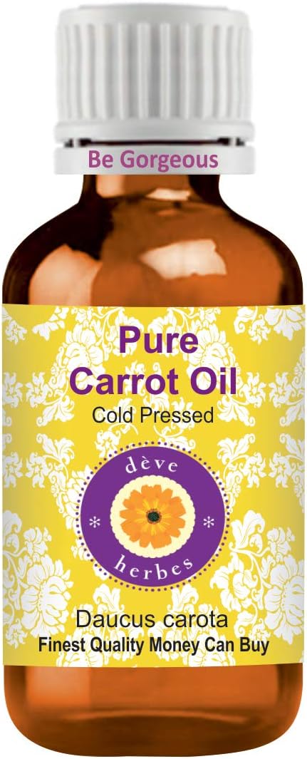 dève herbes Carrot Oil (Daucus carota) | Cold Pressed | Pure | Natural | Undiluted | For Diluting Essential oils | For Skin & Massage | Non-Sticky | Lightweight | Men & Women | 15ml (0.50 oz)
