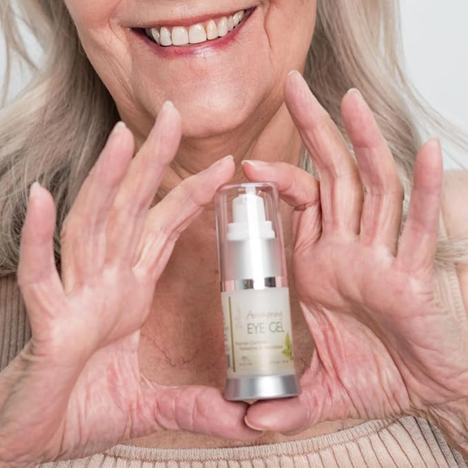 Deluvia Daily Under Eye Gel - Reduces the Appearance of Puffiness, Wrinkles, Fine Lines, Bags, Dry, Crepe Skin - Organic Aloe, Vitamin E, Hyaluronic Acid - Firming Moisturizing..