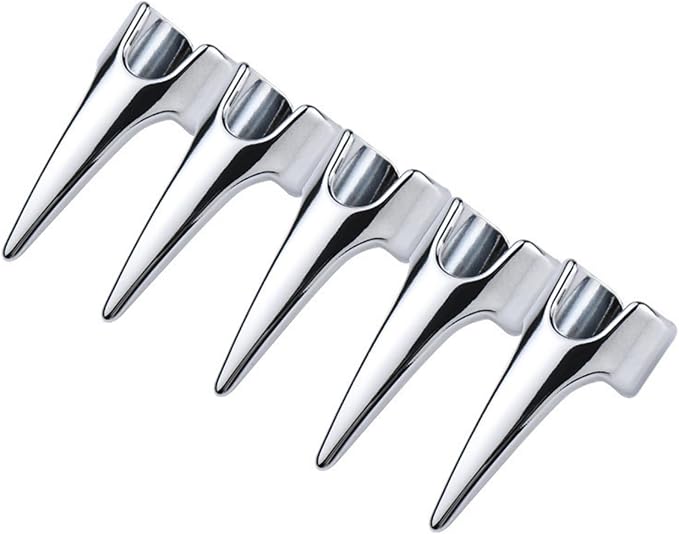 5X Back Scratcher Nail Covers Backscratcher Grating Back Tickler Tools for Women Men Backs Scratchers Tickle Touching Cosplay Stainless Steel Smooth Pets Nails Scratching Hair Parting Ring