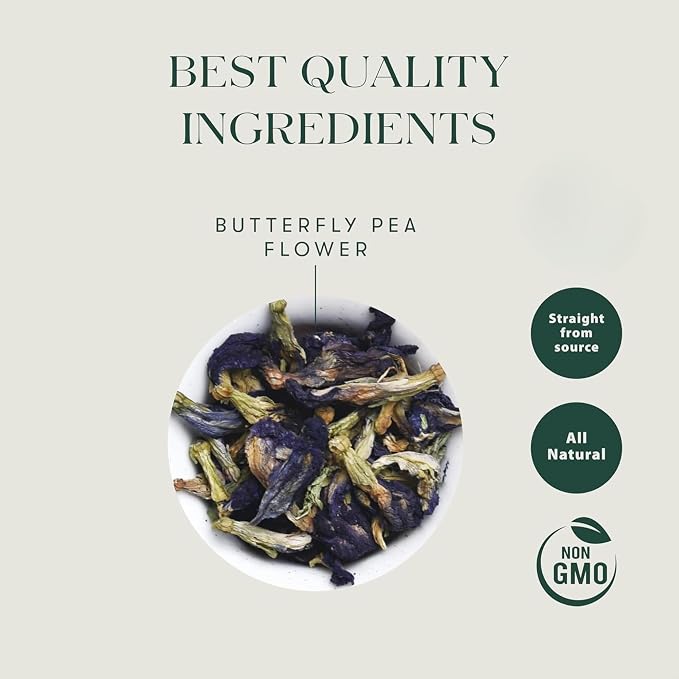 Luxmi Estates Blue Pea Flower Herbal Infusion 25 gm Tin, 0.88 Oz | 25 Cups | Rich in Natural Antioxidants