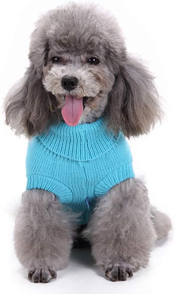 Dog Sweater for Small, Medium, Large Dogs - Warm Winter Classic Turtleneck Pet Clothes Coat for Puppies, Cats - Cute Christmas Sweaters for Girls Boys