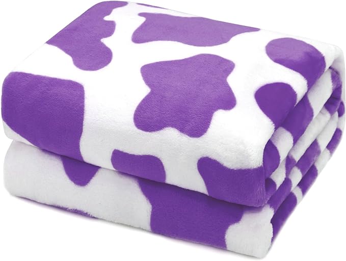 Purple Fleece Blanket for Couch, Cozy Soft GentleSoft Throw Blanket for Women Girls, Lavender Purple Cute Small Throws, Birthday Gifts for Women Mom Sister Best Friend