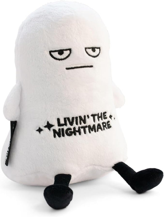 Ghost Plushie - Livin' The Nightmare Sassy Ghost Plush, Cute & Funny Halloween Plush Toy for Gifting