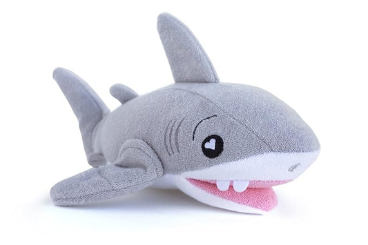 SoapSox Kids Exfoliating Bath Scrub (Tank the Shark) - Soft Animal Toy Wash Cloth Sponge with Soap Pocket Insert - Fun Loofah Characters for Babies, Kids and Children
