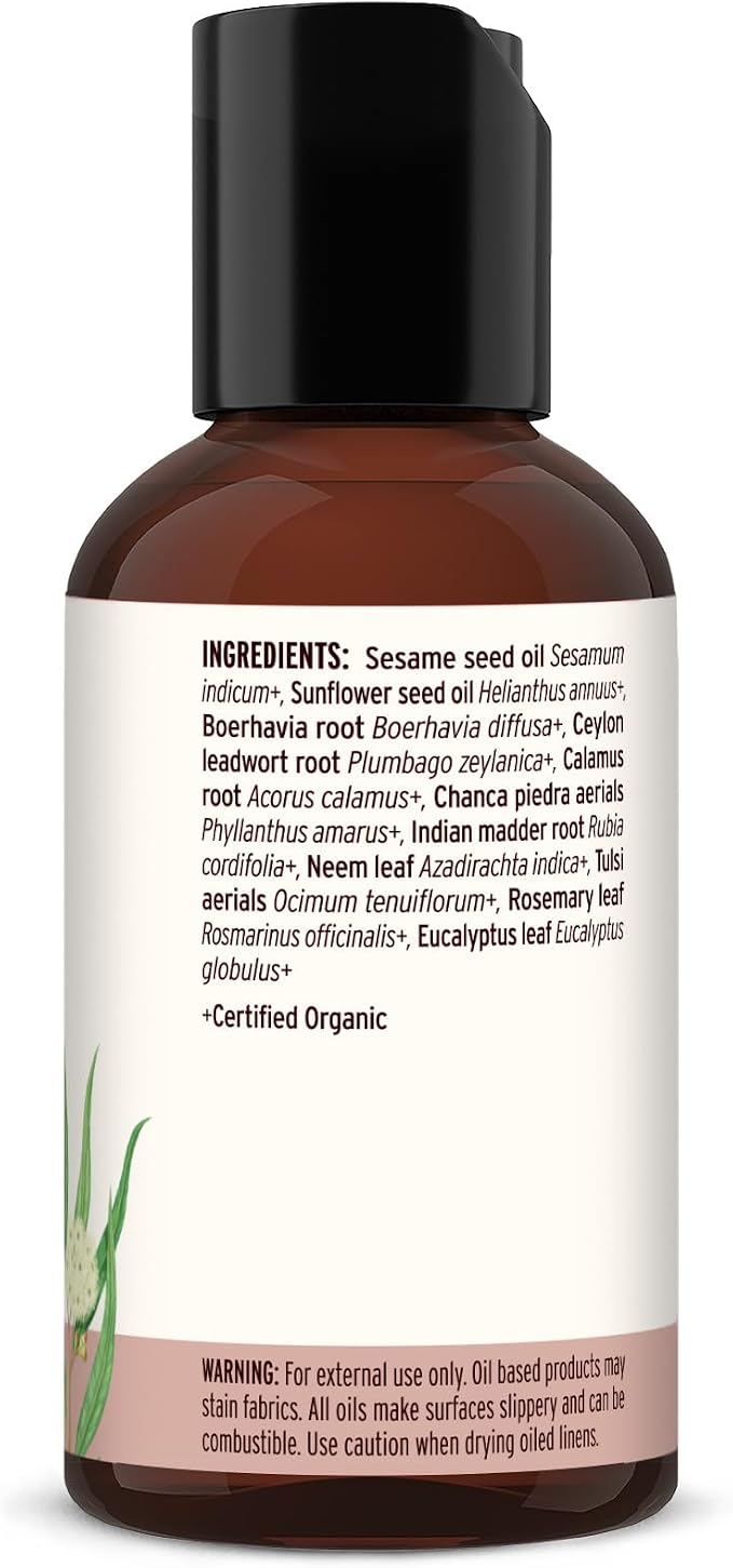 Banyan Botanicals Kapha Massage Oil – Organic Massage Oil with Chitrak and Tulsi – Warming Ayurvedic Oil to Revitalize The Tissues and Awaken The Mind – 2 oz. – Non-GMO Sustainably Sourced Vegan