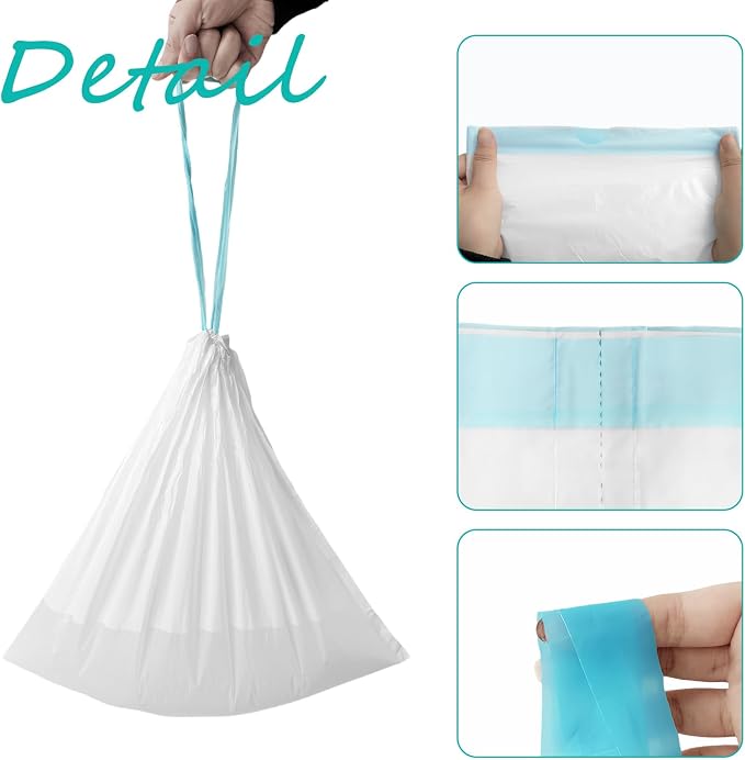 120 Pack Potty Chair Liners with Drawstring,Disposable Training Toilet Seat Potty Bags for Kids Toddlers Outdoors Travel(17.3x9.4 inch)