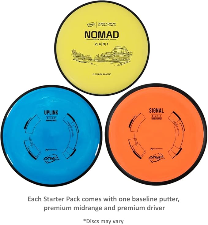 MVP Disc Sports 3-Disc Premium Disc Golf Starter Set (Colors and Models May Vary)