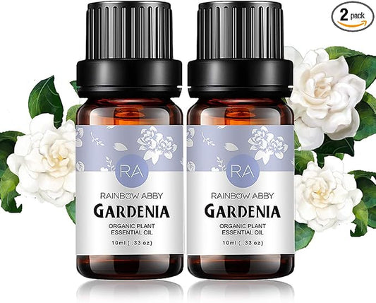 2-Pack Gardenia Essential Oil 100% Pure Oganic Plant Natrual Flower Essential Oil for Diffuser Massage Skin Care - 10ML