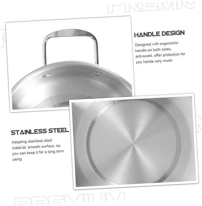 Stainless Steel Ramen Pot with Ergonomic Handles Capacity Korean Soup and Noodle Pot for Cooking Camping and Outdoor Use Easy to Clean Anti-scald Design