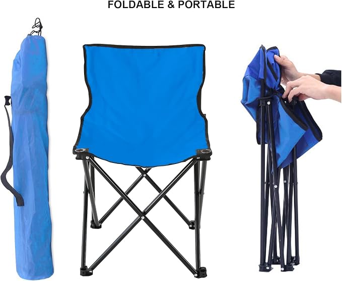 ZONEMEL Portable Sauna Chair, Fast Folding, Ideal for Sauna, Fishing, Lightweight Compact Backpack Chairs, Bule