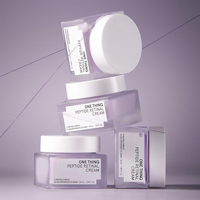 ONE THING Peptide Retinal Cream, Vitamin A, Faster Acting than Retinol, Retinaldehyde Anti Aging Face Cream, Smooths Wrinkles, Refines Pores and Improves Elasticity, Korean Skincare 1.85 fl.oz, 55ml