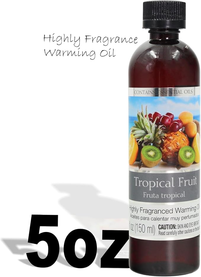 Hosley Set of 2 Tropical Fruit Fragrance Warming Oils 5 Ounce. Ideal Gift for Weddings spa Reiki Meditation Bathroom Settings. P1