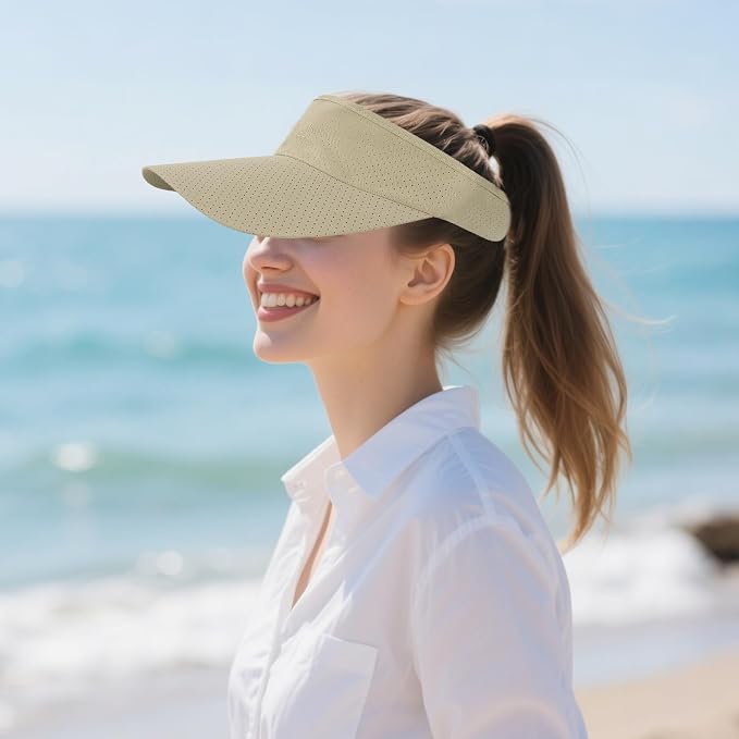 choyaxo 3pcs Sun Visor Hats UV Protection Beach Hats Golf Caps for Men Women Summer Beach Pool Sports Golf