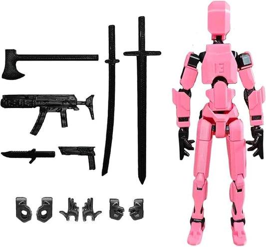 Assembly Completed T13 Action Figure, Titan 13 3D Printed Action Figure, 3D Printed Titan13, Assembled Dummy 13 Lucky 13 Toy Figure