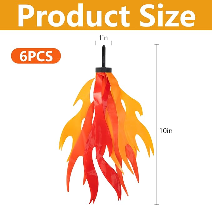 Flame Kids Bicycle Streamers, 10 Inches Flame Bicycle Tassels for Boys Girls, Colorful Bike Handle Decoration Accessories for Bicycle Handlebar Scooter Grips