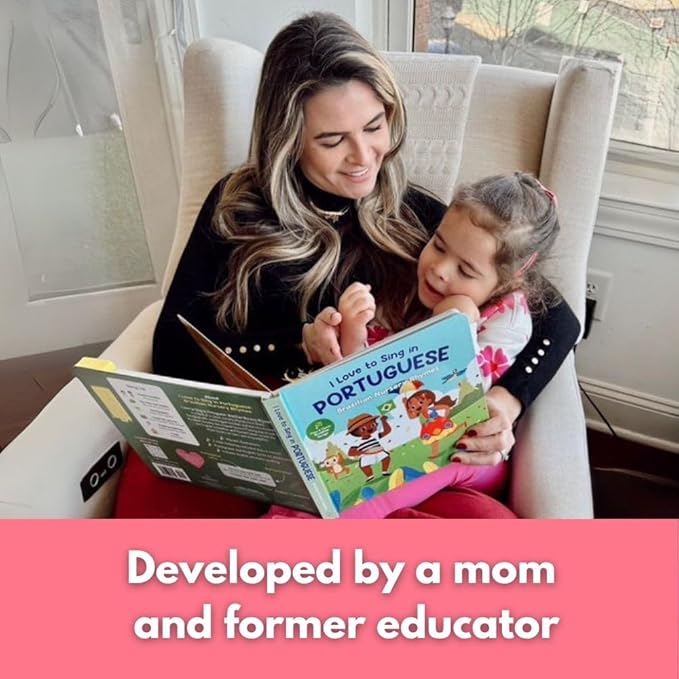 I Love to Sing in Portuguese: Brazilian Nursery Rhymes, Musical Baby Sound Books for Toddlers 1-3, Brazilian Books for Children, Interactive Songbook