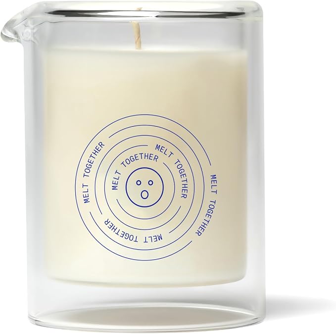 Dame Products Massage Oil Candle, Plant-Based Skin & Body Candle for Relaxing Massage, Moisturizing & Calming Aromatherapy Candle with Kava Kava, Vegan, Non-Toxic, Green Tea, Fig & Virginia Cedar Wood