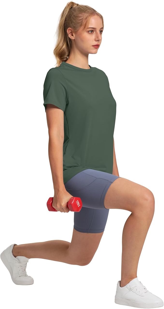 OFEEFAN Workout Tops for Women UPF 50+ Breathable Quick Dry Loose Fit T Shirt Outdoor Yoga Running Hiking Gym Tee Top