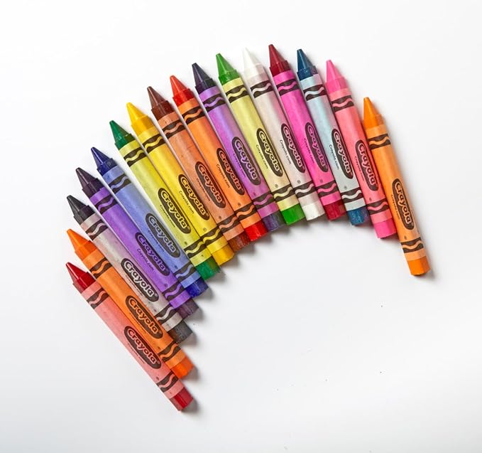Crayola Triangular Crayon Classpack (256ct), 16 Assorted Toddler Crayons, Anti Roll, Bulk School Classroom Essentials, Preschool & Kindergarten Must Haves