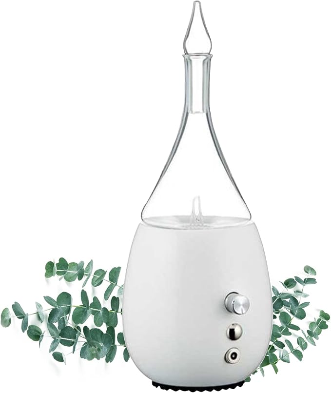 Raindrop 3.0 Nebulizing Diffuser for Essential Oil/Aromatherapy by Organic Aromas with Touch Sensor and MagConnect-Style Electrical Cord and Adapter. (White)