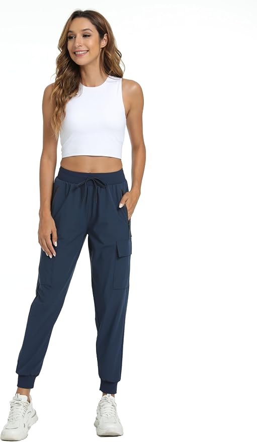 Women's Joggers Cargo Pants Lightweight Quick Dry Hiking Running Pants for Athletic Casual & Outdoor