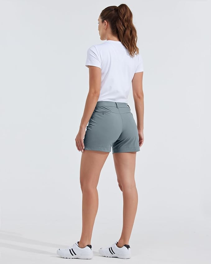 Willit Women's 4.5" Golf Shorts Quick Dry Outdoor Causal Shorts with Pockets Water Resistant